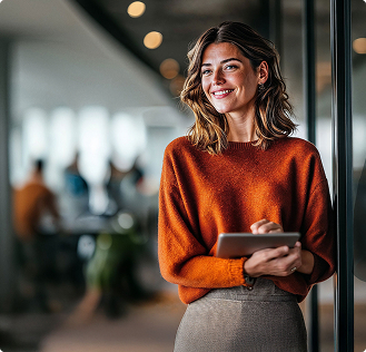 lachende vrouw - square